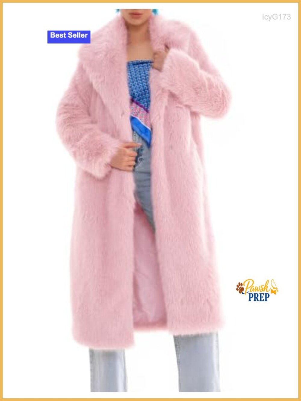 Women's Long Faux Fur Coat Furry Jacket Winter Warm Lapel Collar